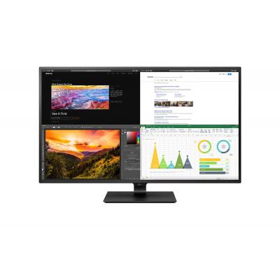 42.5" Black LED Monitor 4K UHD Speakers Height Adjustable DisplayPort USB USB-C HDMI